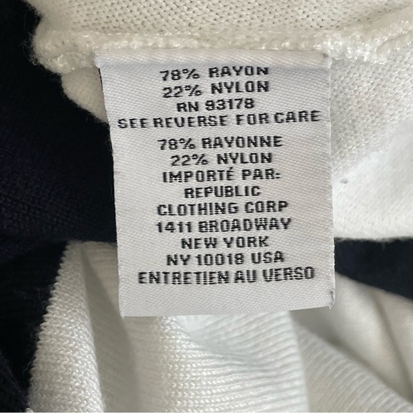 Magaschoni Two Tone Elegant Minimalist Black White Women's Knit Top Size M - Picture 8 of 8